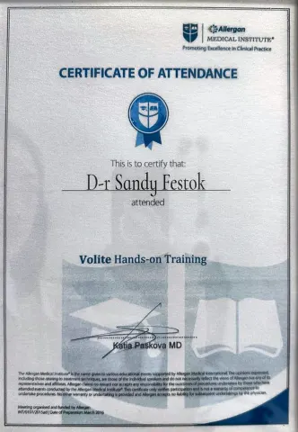 证书：Volite hands-on training